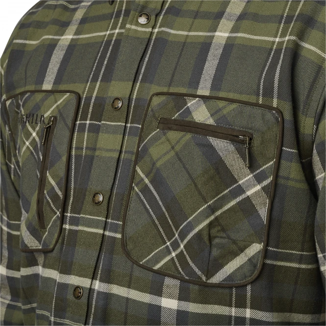 Härkila Men's Shirt Pajala (olive Check) 3 Härkila Men's Shirt Pajala (olive Check) - Afbeelding 3