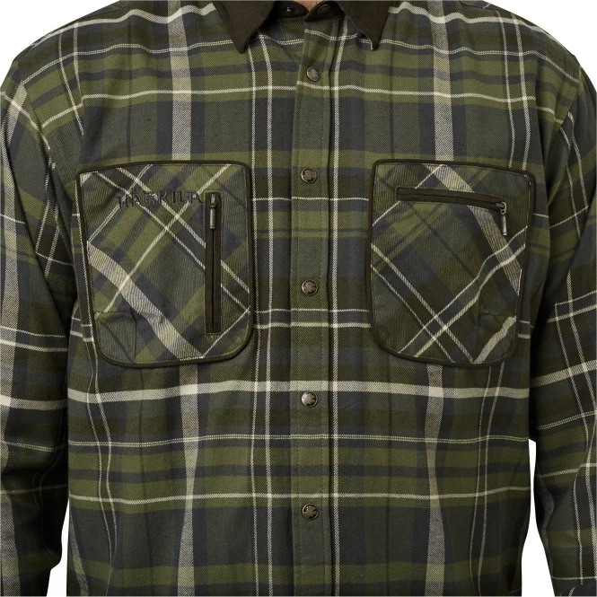 Härkila Men's Shirt Pajala (olive Check) 4 Härkila Men's Shirt Pajala (olive Check) - Afbeelding 4