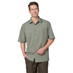 Luko Men's Short Sleeve Shirt Deer Head (check) -Jachtavonturenwinkel luko mens short sleeve shirt deer head check 3