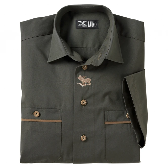 Luko Men's Short Sleeve Shirt Deer 1 Luko Men's Short Sleeve Shirt Deer