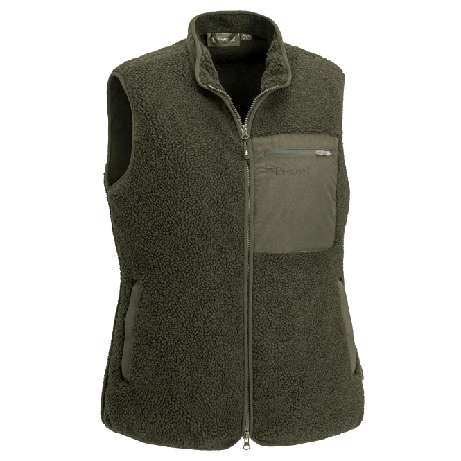 Pinewood Women's Fibre Fur Vest (dark Green) 1 Pinewood Women's Fibre Fur Vest (dark Green)