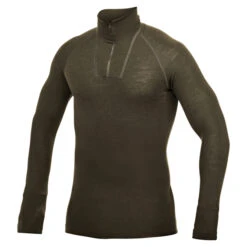 Woolpower Men's Shirt Lite Zip Turtleneck (Pine Green)
